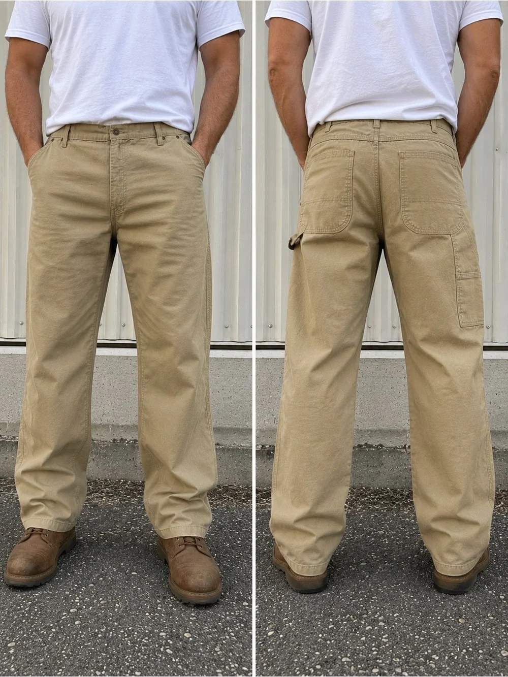 Dickies Carpenter Pants 40x30 Men Khaki Relaxed Fit Ripstop Work Utility NWT